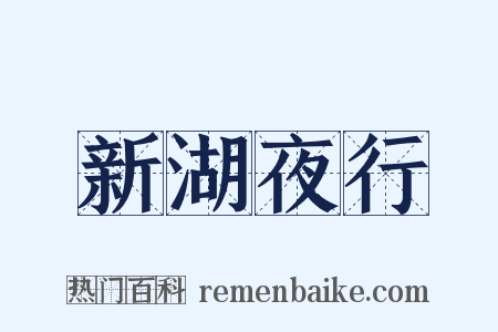 新湖夜行是什么意思的图片